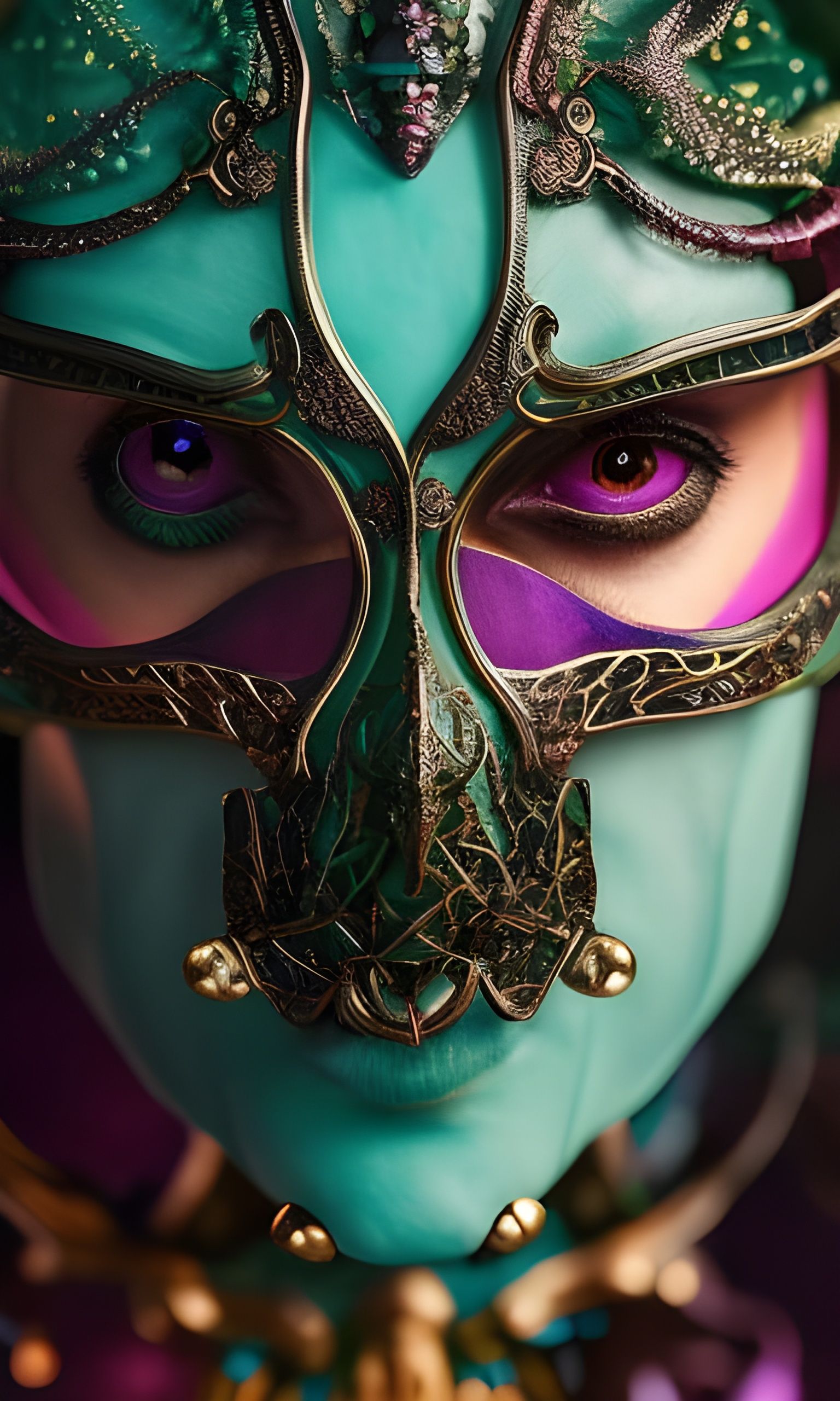 Fantasy Druid Skeleton Cleric on Ornate Moonlight Street