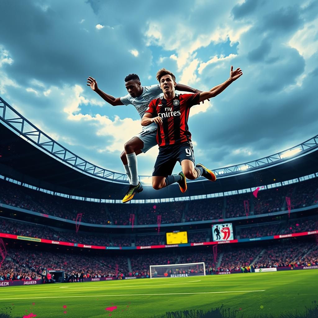 Mbappé and Haaland: Graffiti-Style Football Art