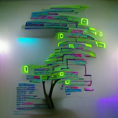 Synthetic Neon Source Code Tree