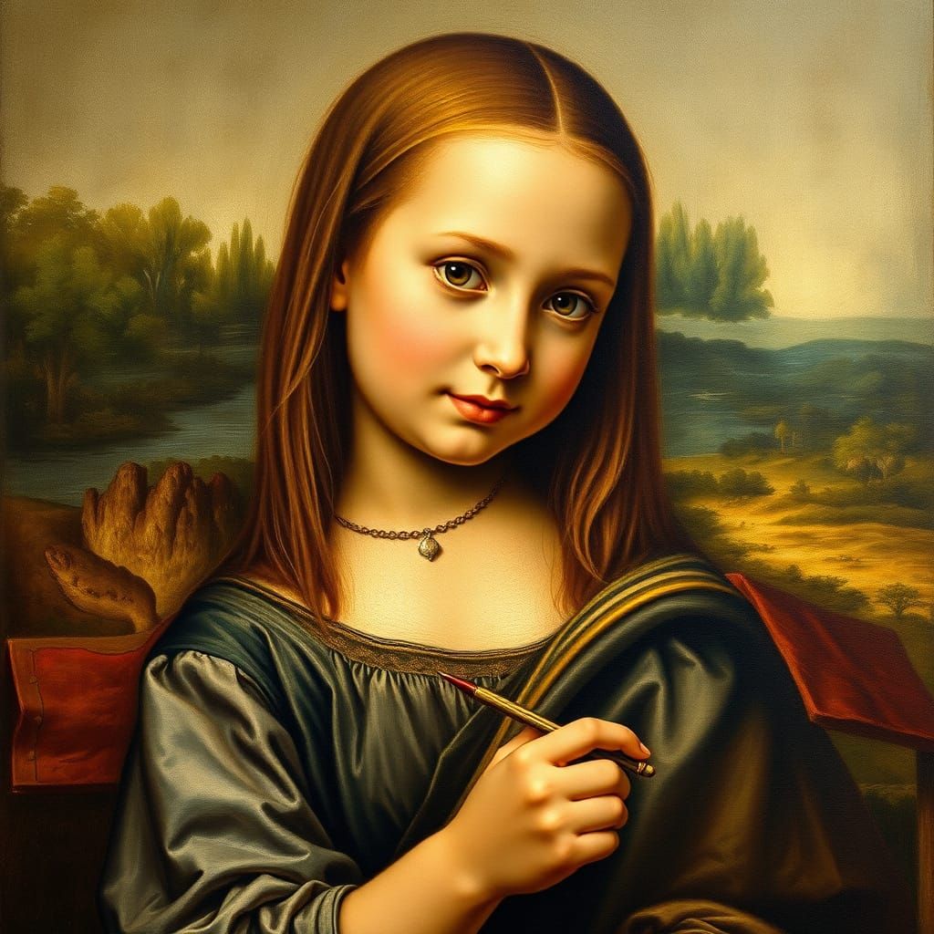 Child Paints a Stunning Mona Lisa Replica in Photorealistic ...