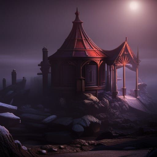 Hero's Empty Homecoming: Detailed Matte Painting