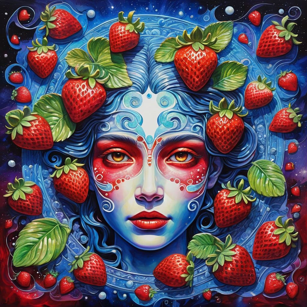 Surreal Strawberry Goddess Melts Frozen Heart with Kiss in W...