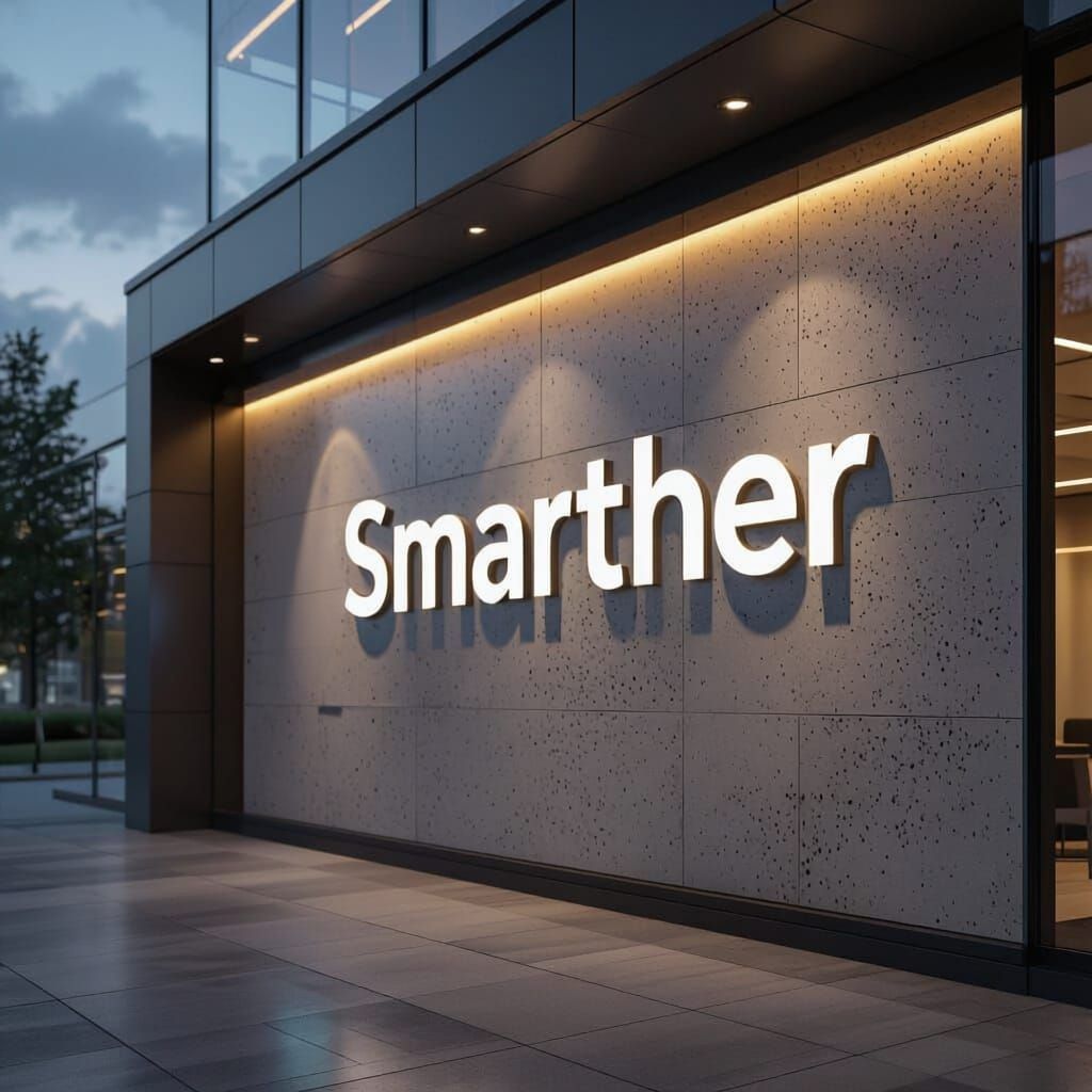 SMARTHER Logo on Modern IT Office Building
