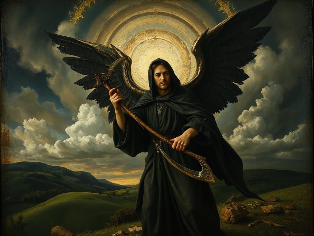 Angel of Death in Dramatic Renaissance Style