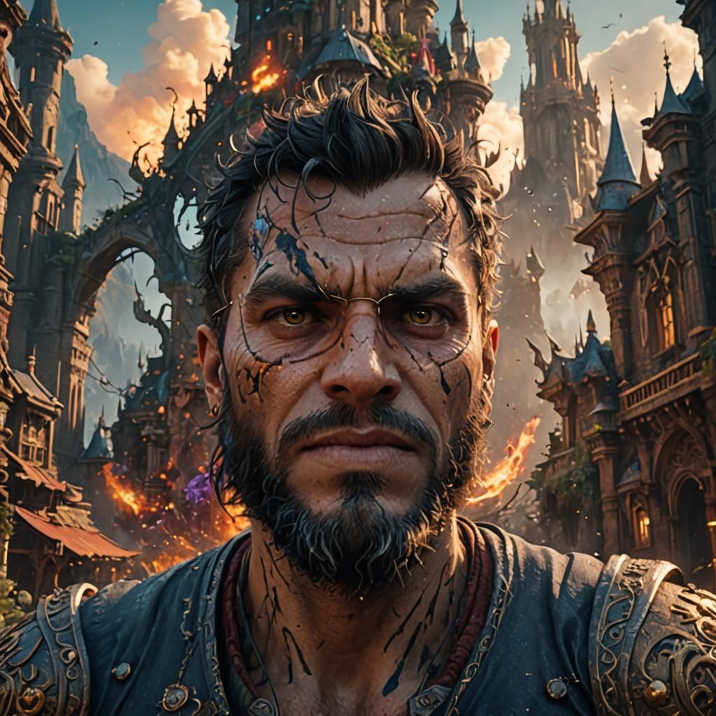 Fantastical Matte Painting in Hyperrealistic Style