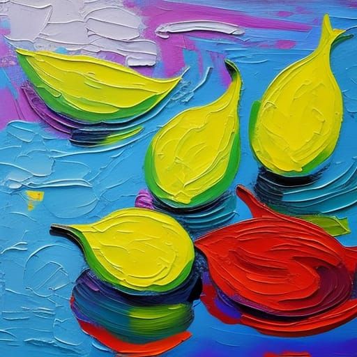 Neo-Impressionist Lemonade in Expressionist Oil Painting