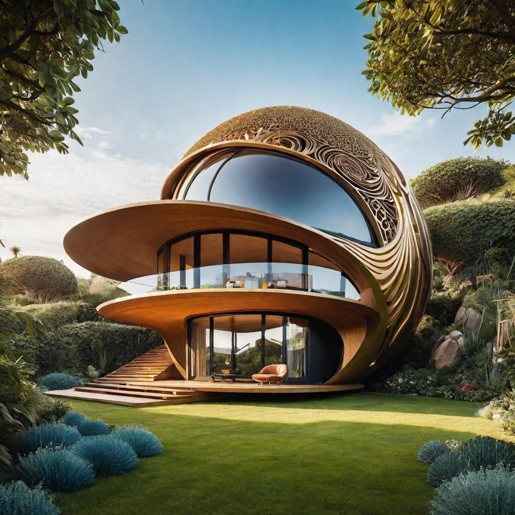 Whimsical Abstract Home: Surreal Photorealistic Dwelling