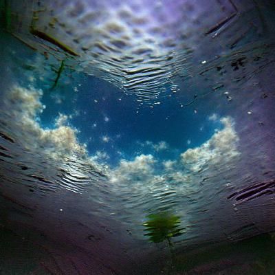 Underwater Sky Gazing: A Surreal Seascape