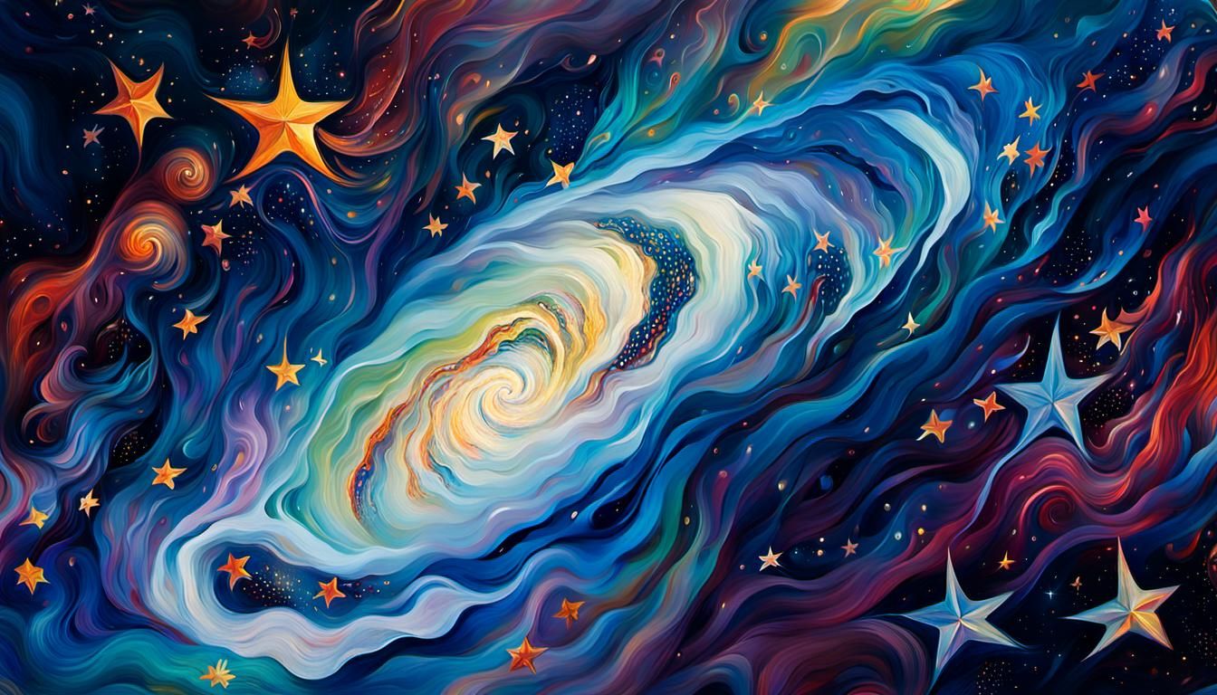 Dreamlike Cosmic Emanations in Iridescent Opalescent Hues