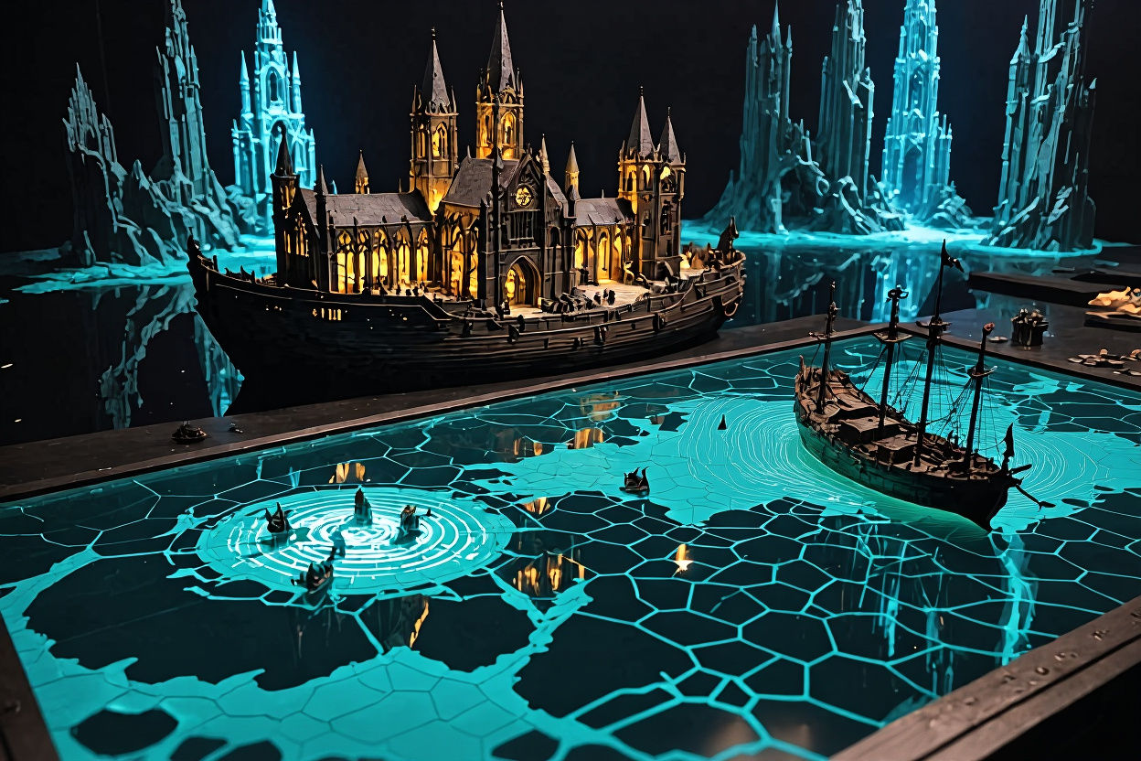 Spectral Realm With Crashed Ships and Cathedral