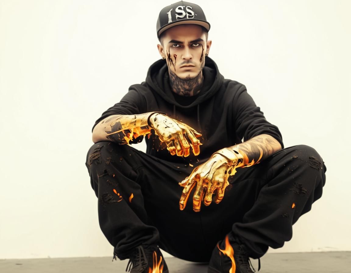 Fiery SEBIIO Name on Dark Background