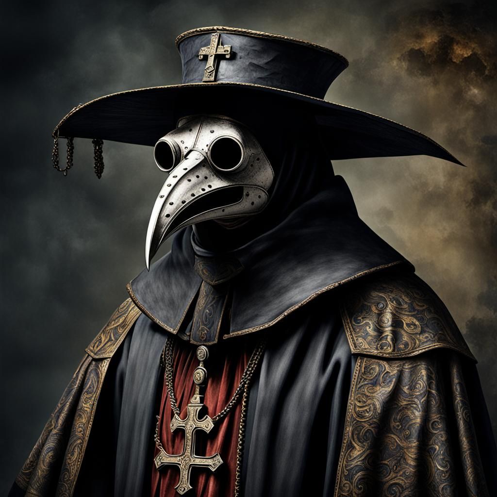 Medieval Plague Doctor as Pope