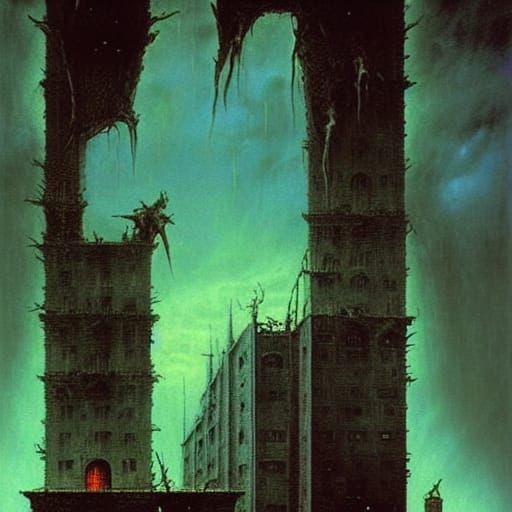 Towering Ruins: A Post-Apocalyptic Dieselpunk Nightmare