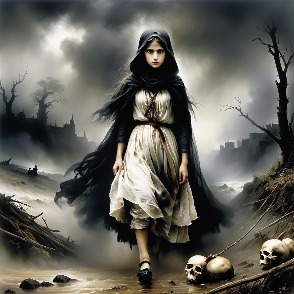 Dark Gothic Scene in a Grimdark Style