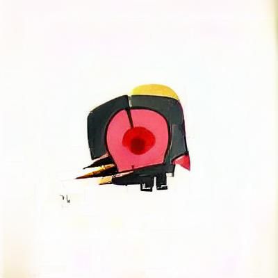 Soviet Mecha Robot in Abstract Cartoon Style