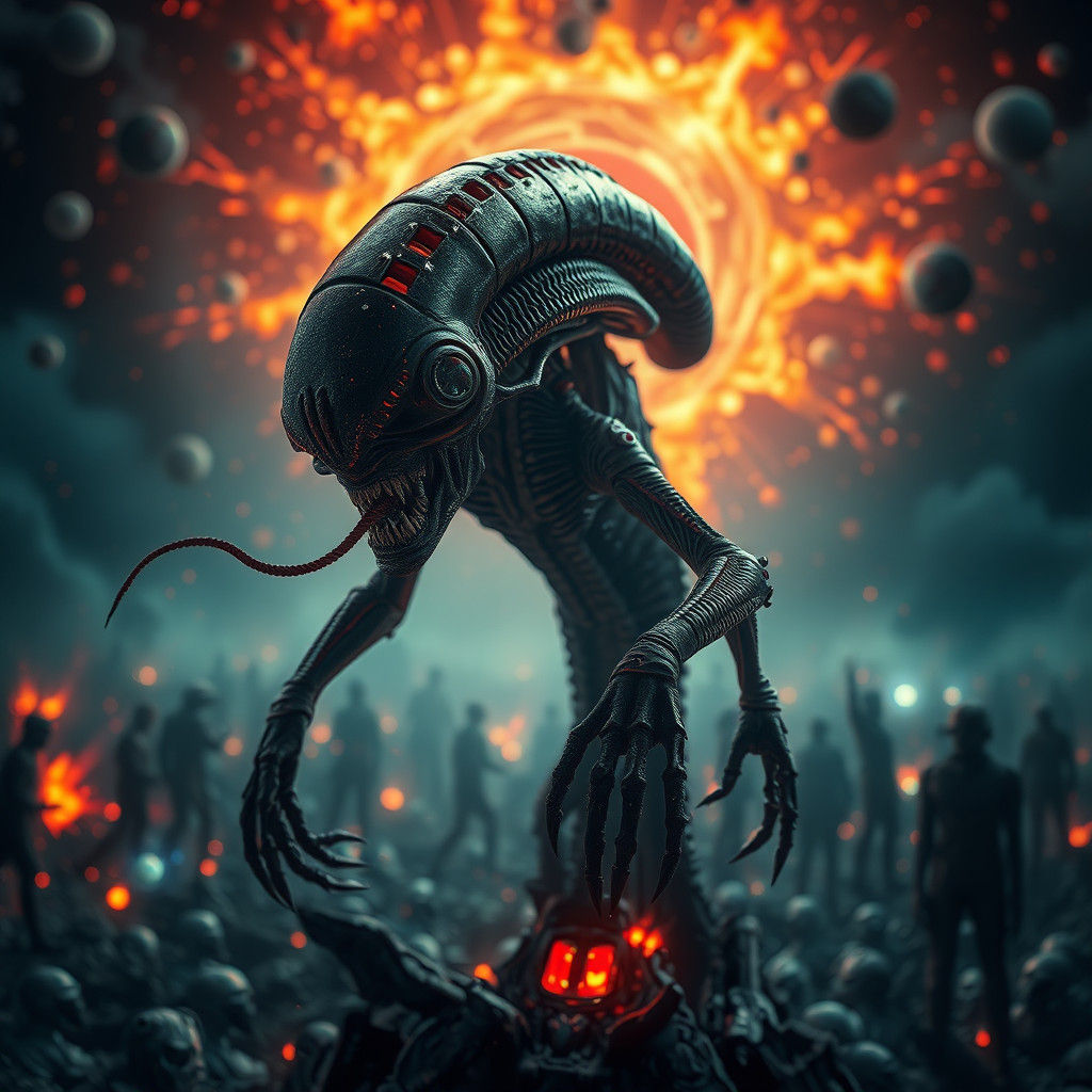 Hyperrealistic Alien World in the Realm of Chaos