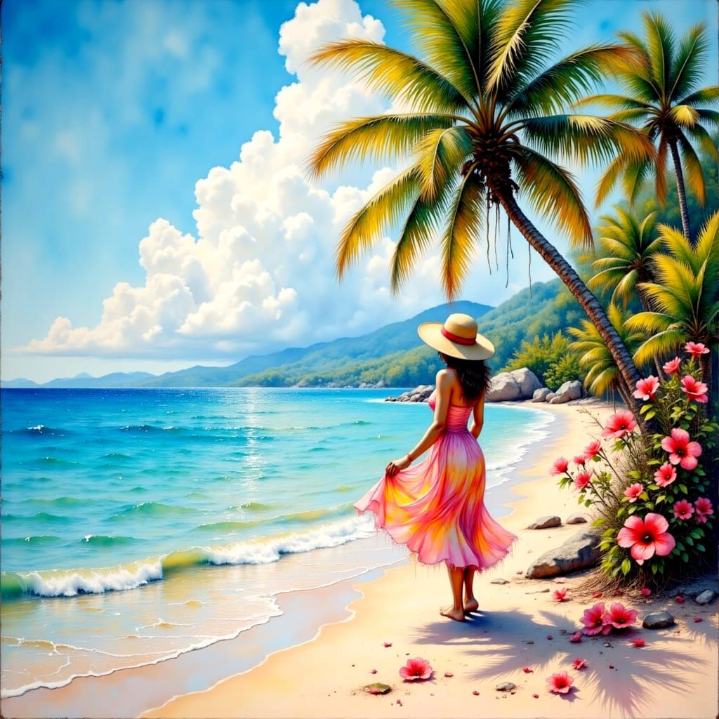 Treasure Chest Under Tropical Stormy Skies