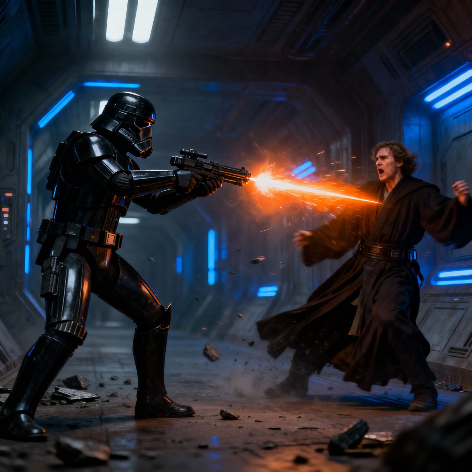 Star Wars Shadow Trooper Assassinates Jedi Knight