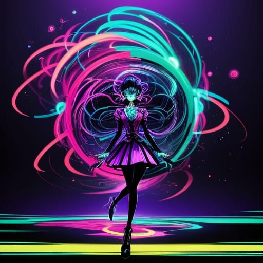 DreamShaper Portrait in Vibrant Manga Style