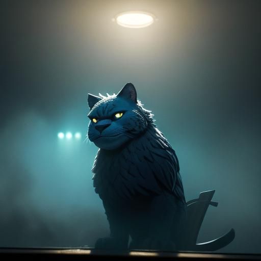 News Anchor in Studio with Car, Cinematic Still