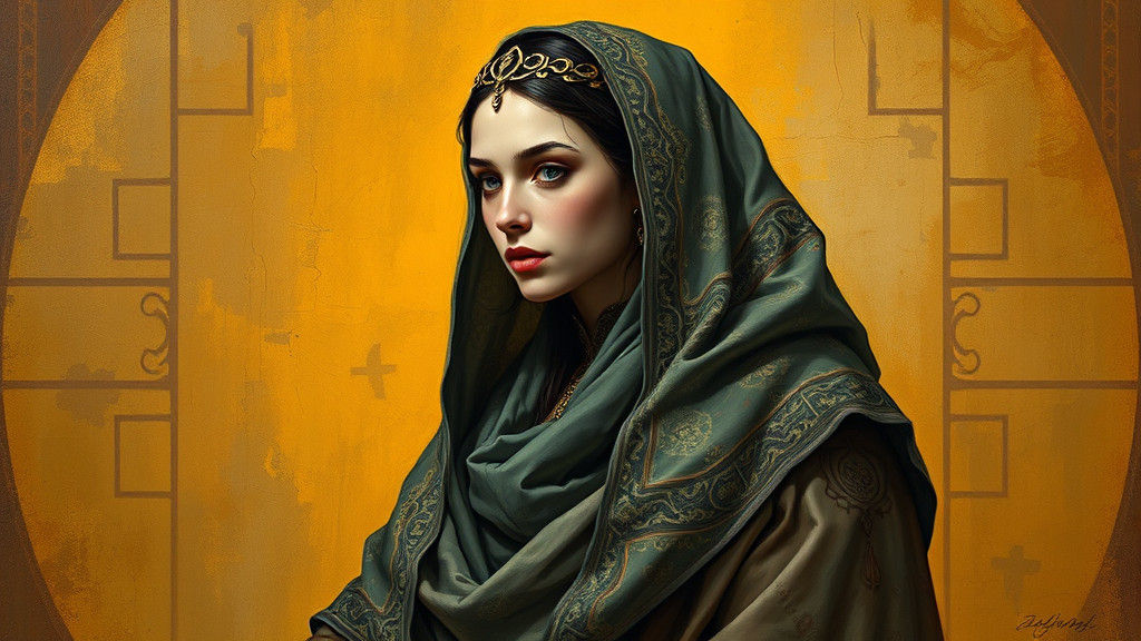 Elegant Fantasy Portrait in the Style of Old Masters