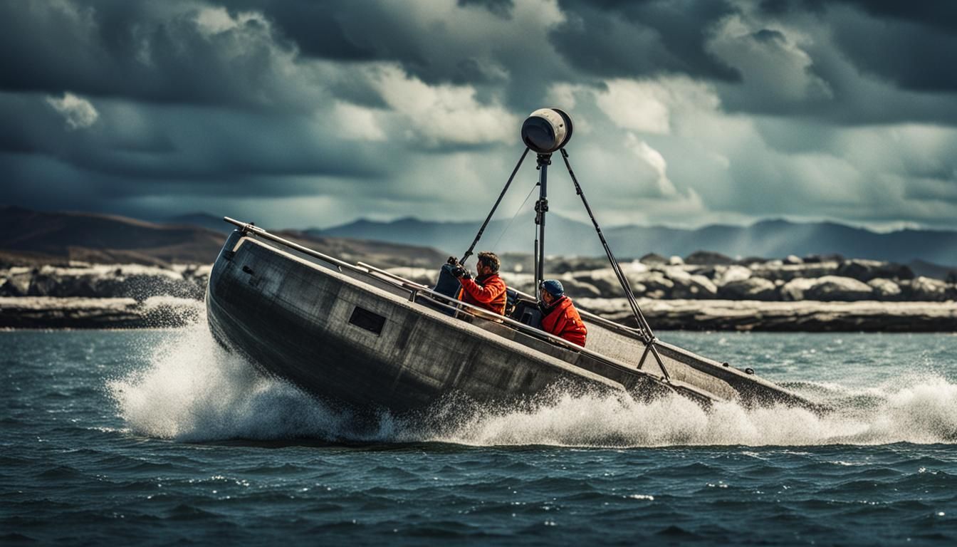 Two Men In A Concrete Speedboat