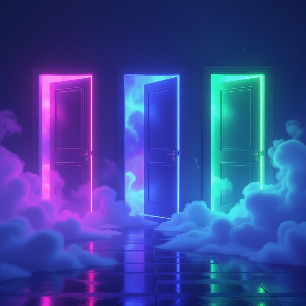 Three Ethereal Doors Open to Cosmic Beyond