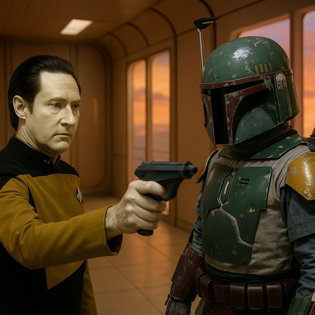 Data vs. Boba Fett in Cloud City Photo-Real