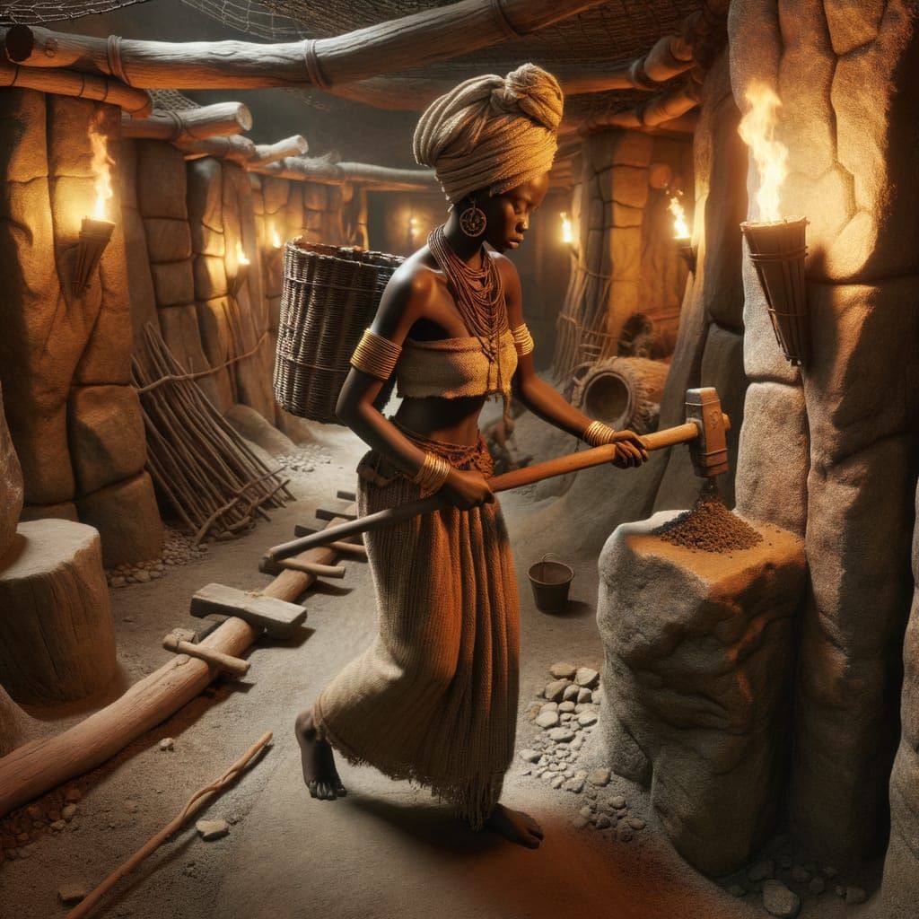 Bantu Miner Woman in Classical Age Attire