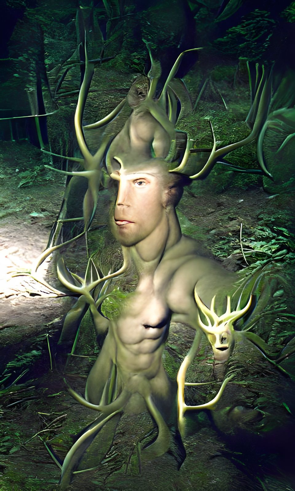 Cernunnos Captured on Trail Camera in Forest