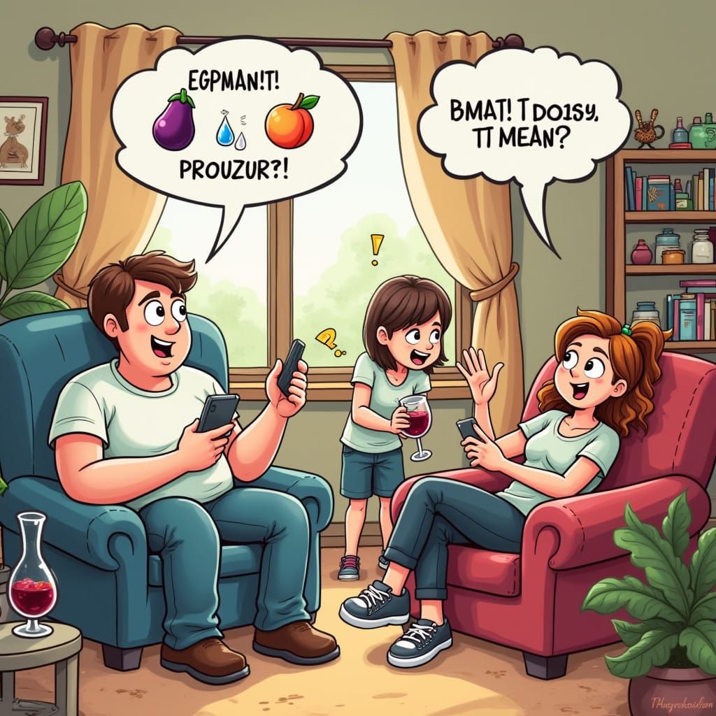 Funny Cartoon Chaos at Home