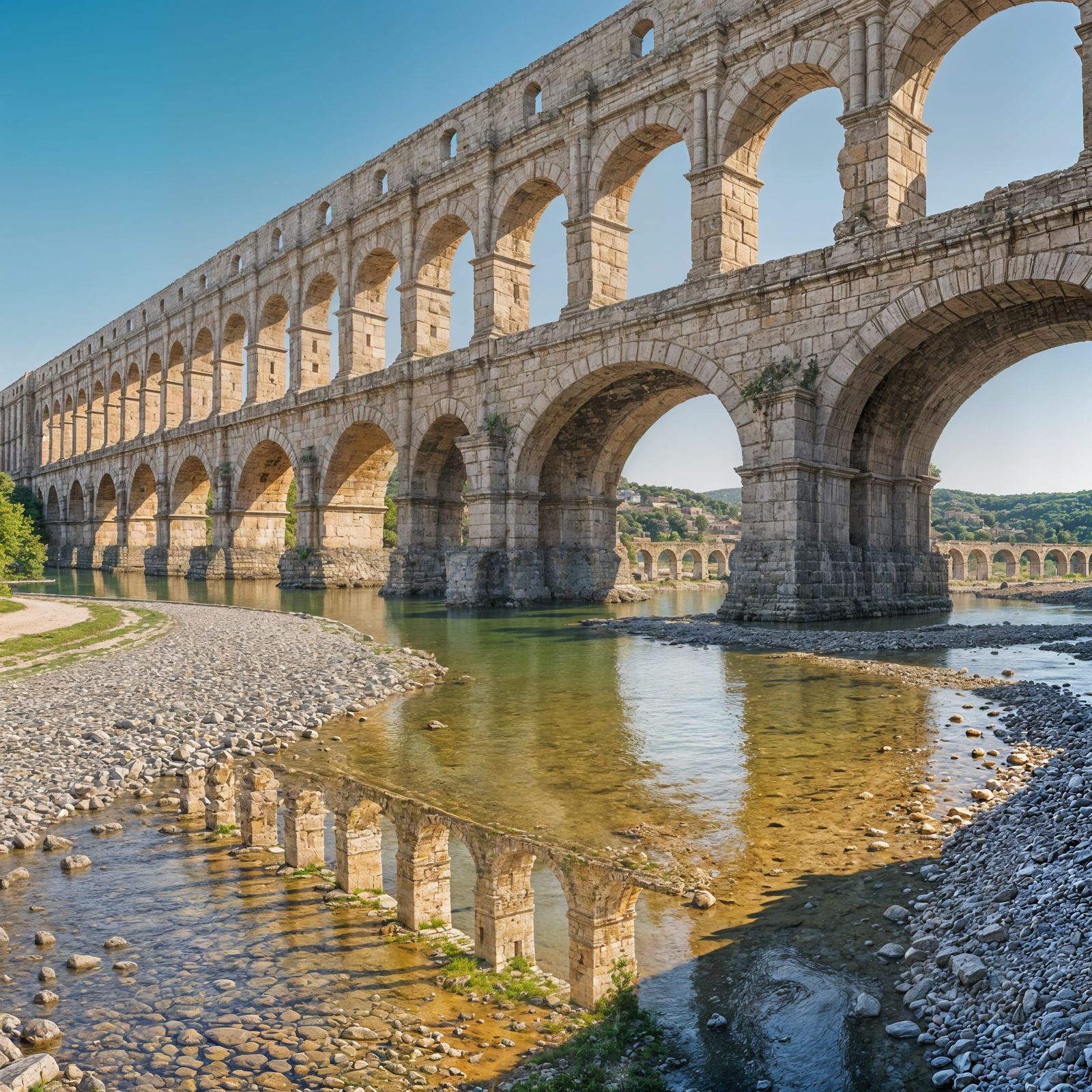 Ancient Roman Aqueduct in the South of France
