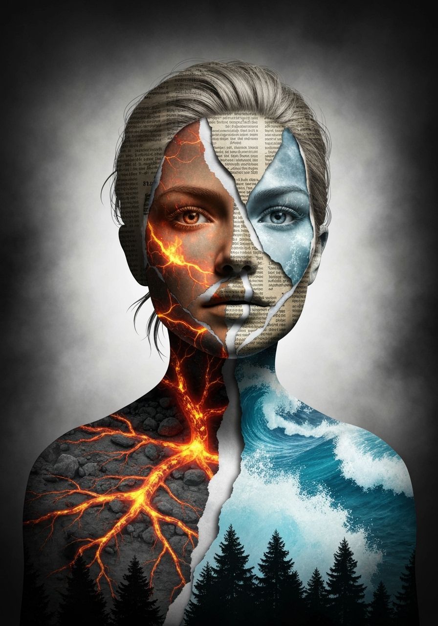 Elemental Double Exposure Portrait in Forest