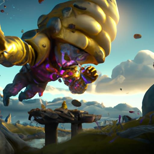 Fantastical Slap Illustration in Detailed Matte Style