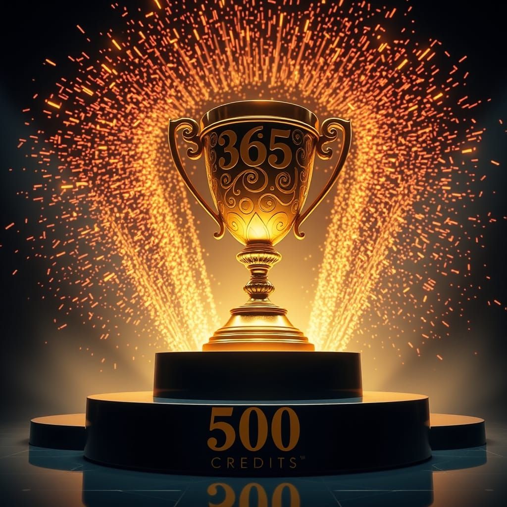 I earned { 500 credits ] for creating 365 days in a row