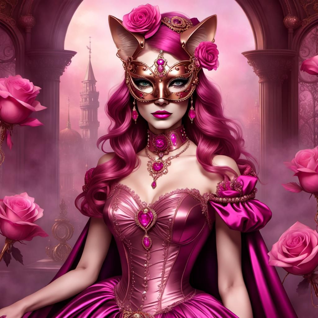 Steampunk Renaissance Queen at Masquerade Ball