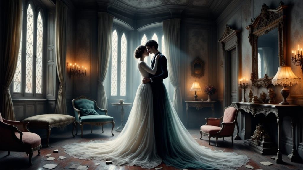 Ghostly Lovers in a Haunting Danse Macabre