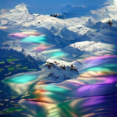 Swiss Alps: Iridescent Snow-Covered Mountains