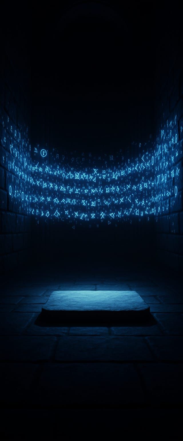 Glowing Symbols Triggered by Ancient Stone Plate