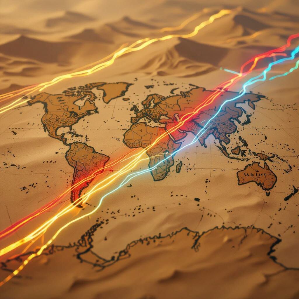 Sykes-Picot Agreement Animated Map in Fantasy Style