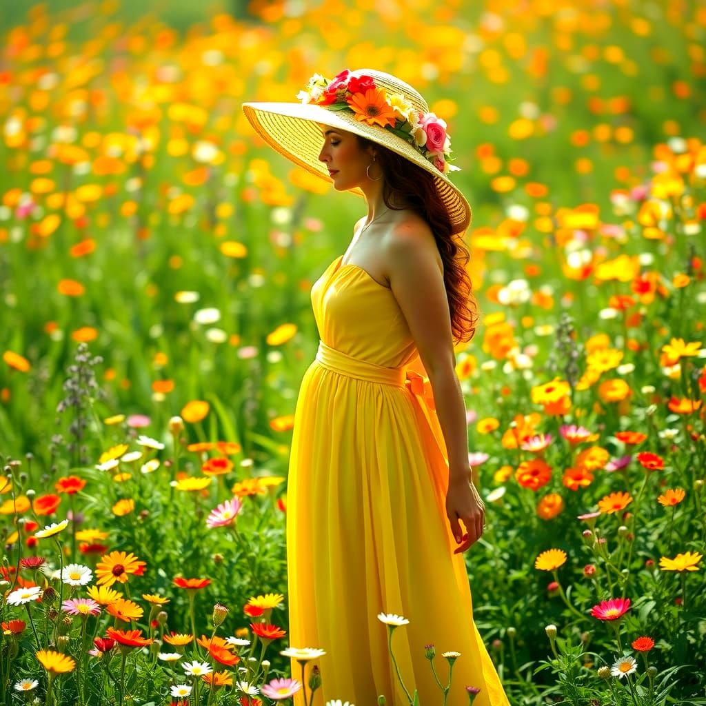 Pointillist Scene in La Grande Jatte Style