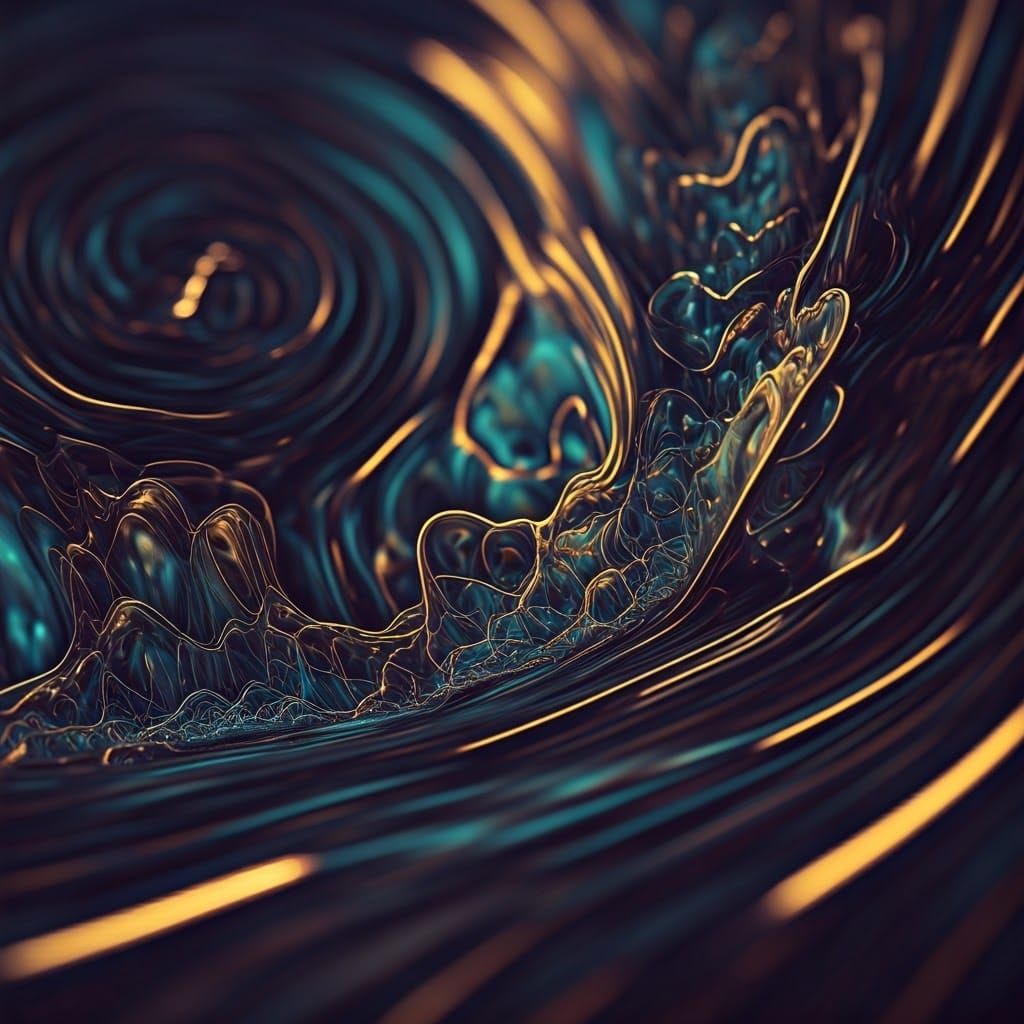 Dreamlike Abstraction in Deep Blues and Purples