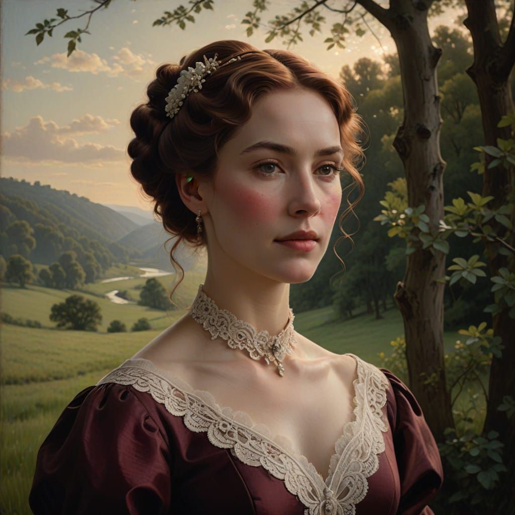 Lady in 19th-Century American Portrait