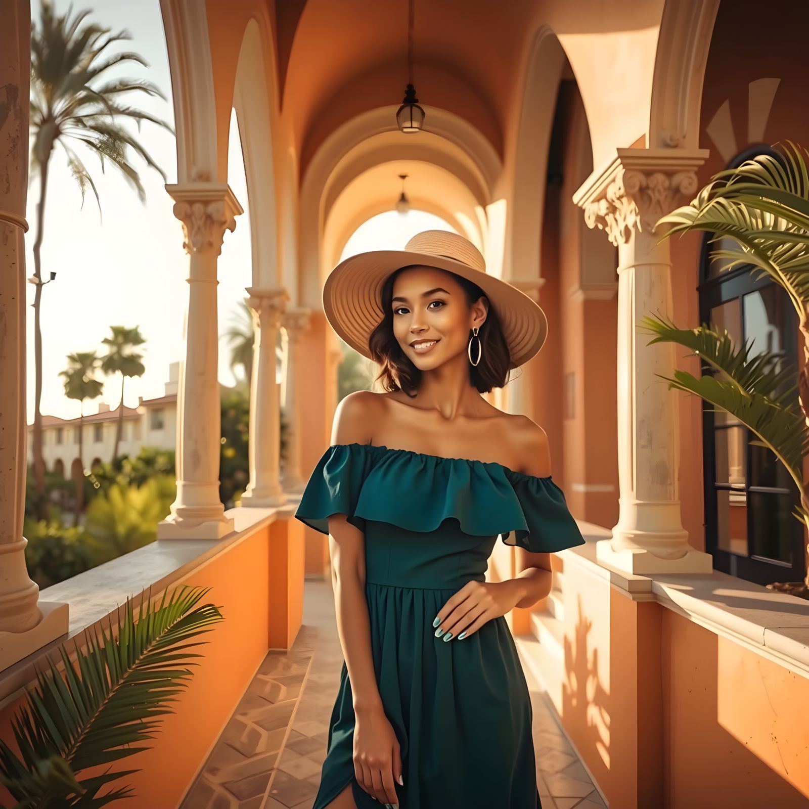 Sultry Summer Goddess in Coastal Chic