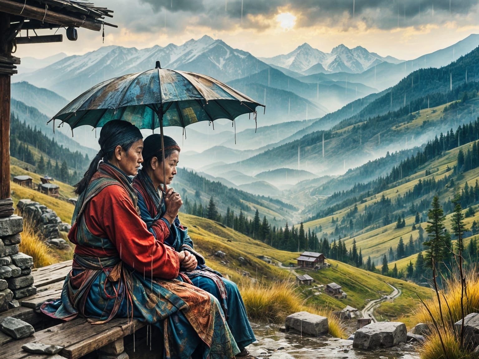 <lora:Flux Hyperreal:1.0> <lora:Water-ink-colorV2:1.0> A ver...