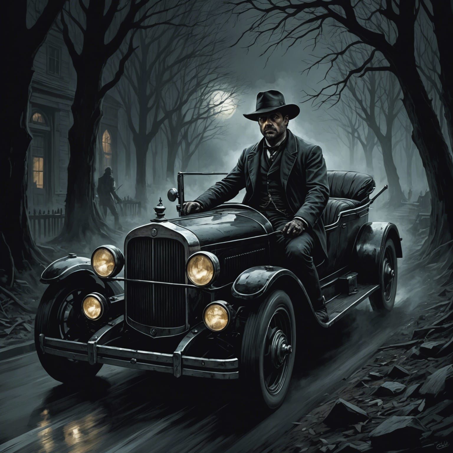 Ghost Driver Matt Long in Horror Style