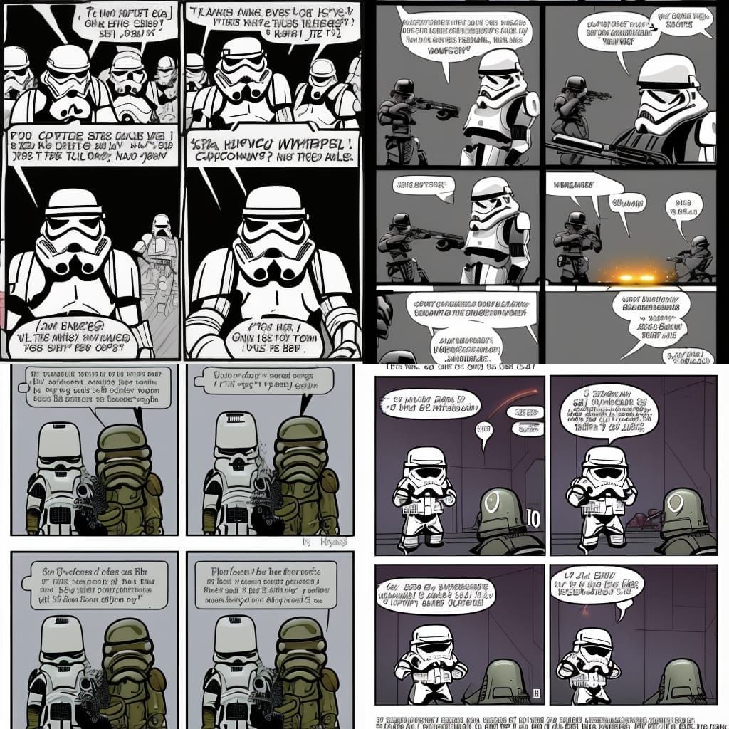 Funny Stormtrooper in Comic Book Style