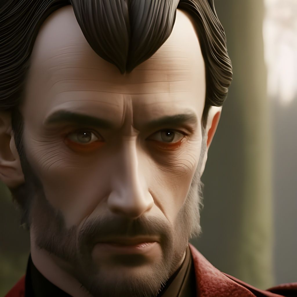 Young Vampire Portrait in Hyperdetailed Fantasy Style