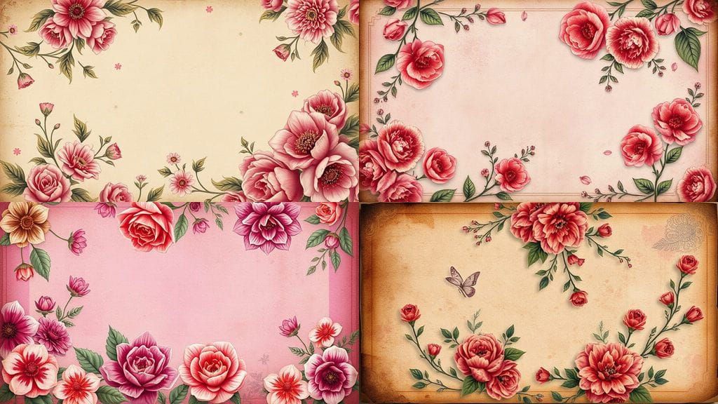 Surreal Floral Tapestry in Vintage Style