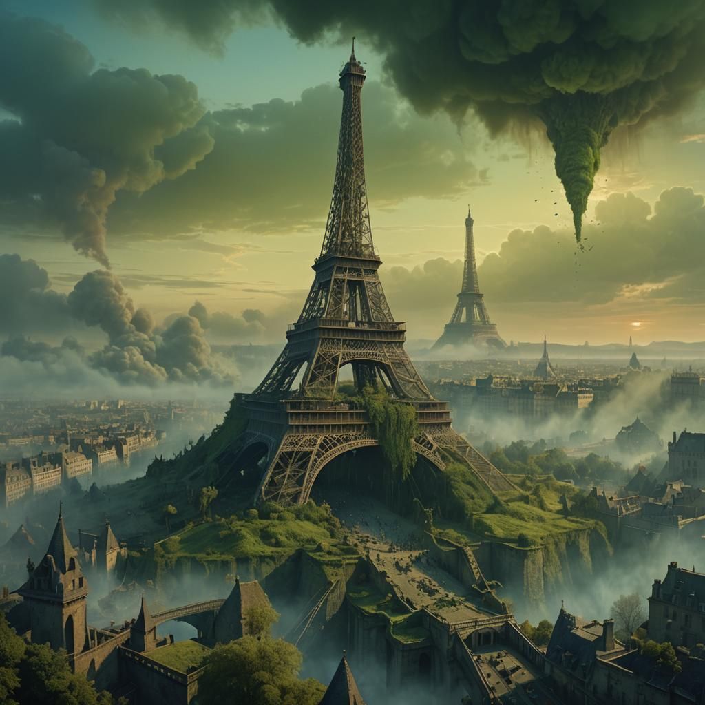 Shrek's Surreal Destruction of the Eiffel Tower